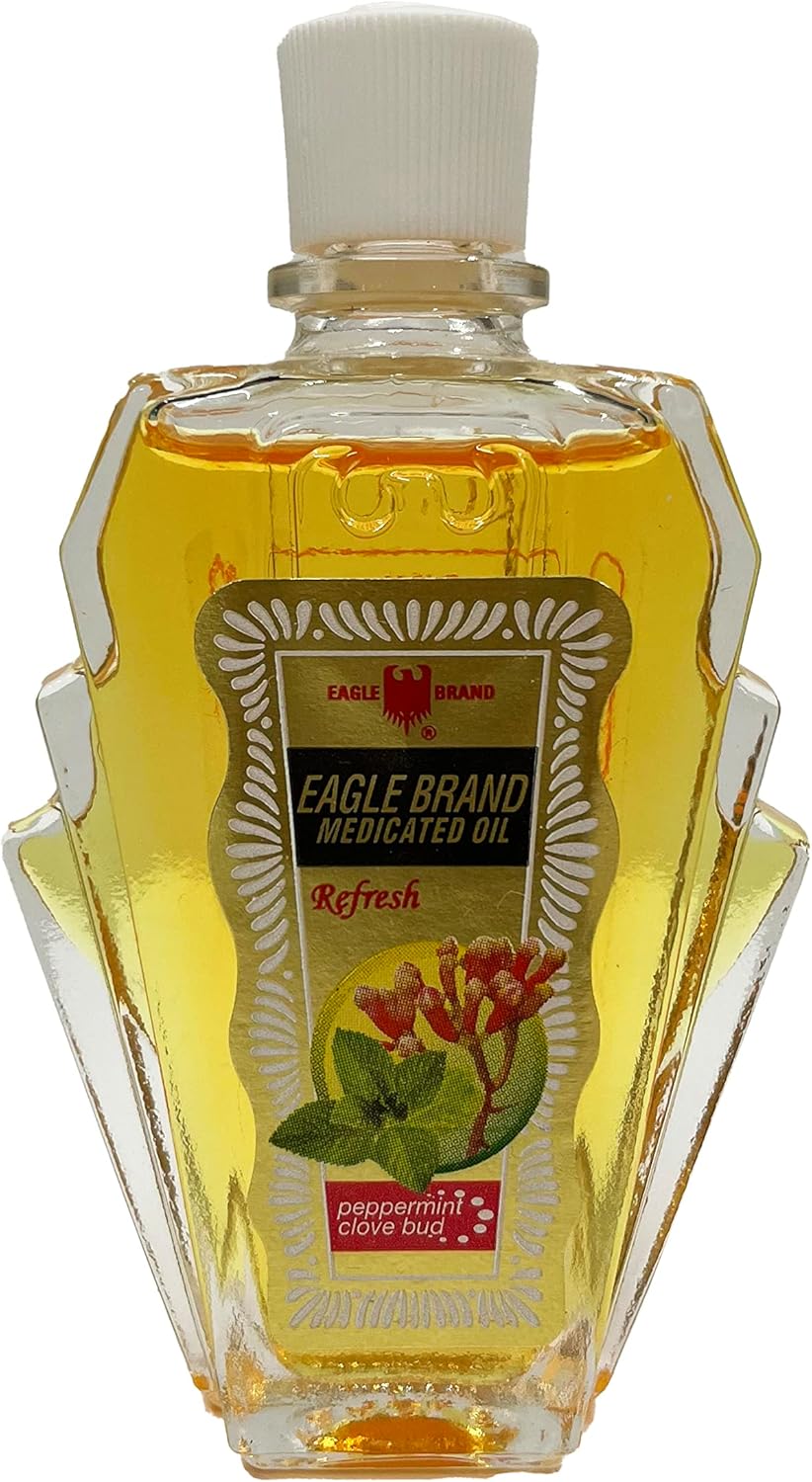 Eagle Brand Medicated Oil, Refresh-Peppermint Clove Bud - One Dozen (Dầu Gió Con Ó)