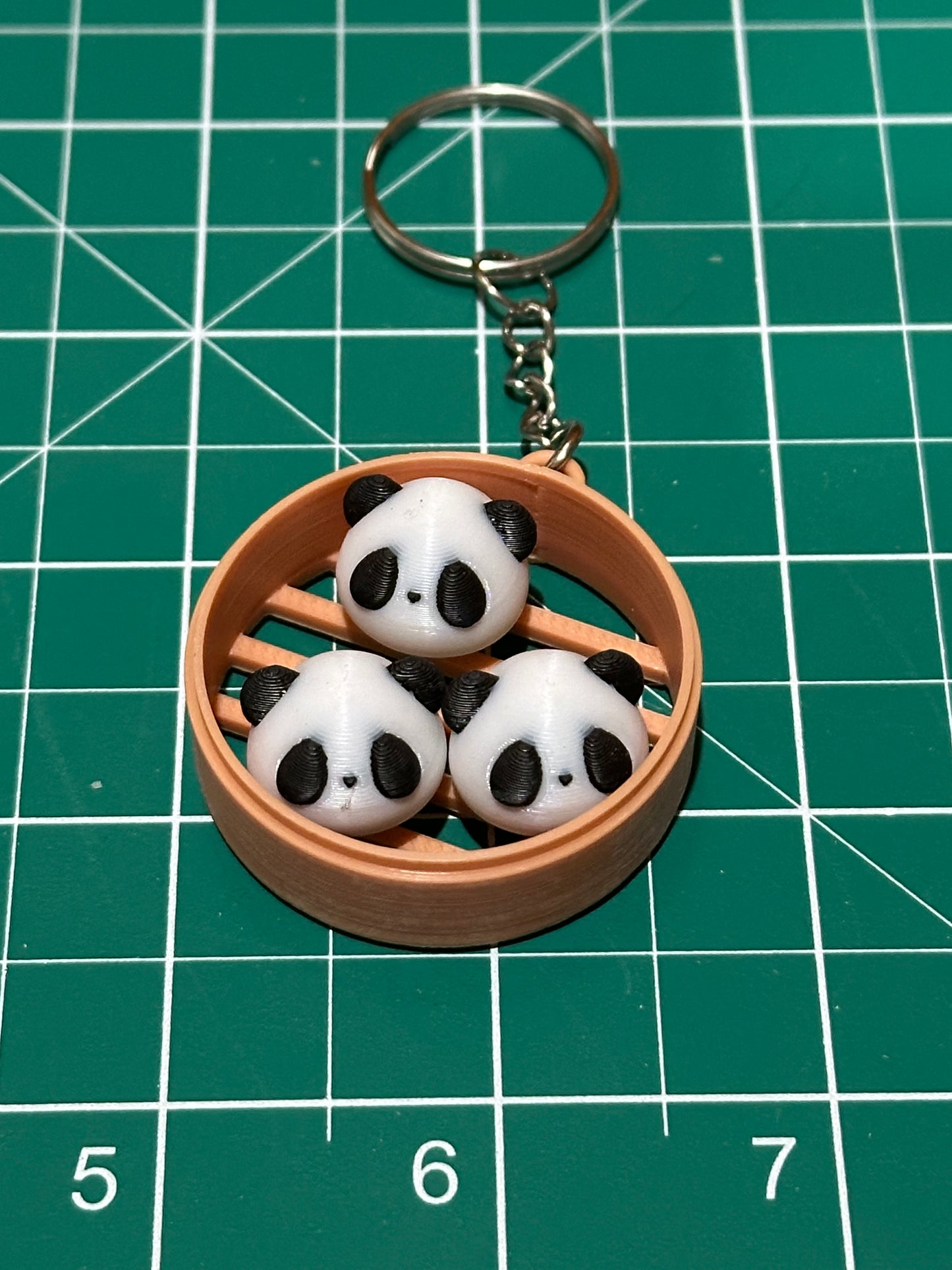 Cute Animal in Dim Sum Tray Keychains