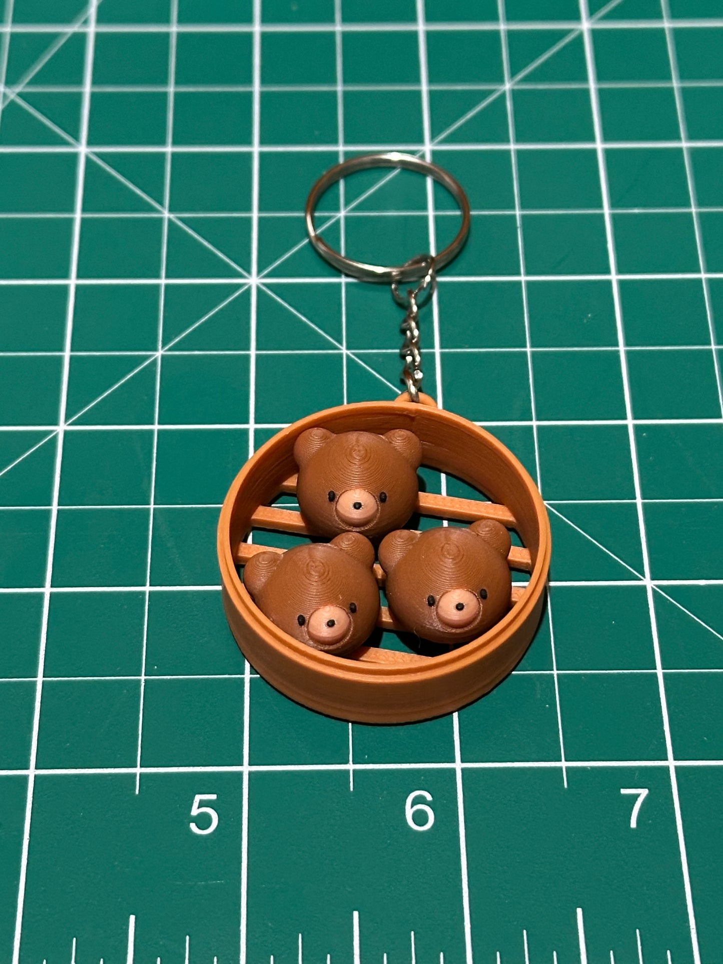 Cute Animal in Dim Sum Tray Keychains