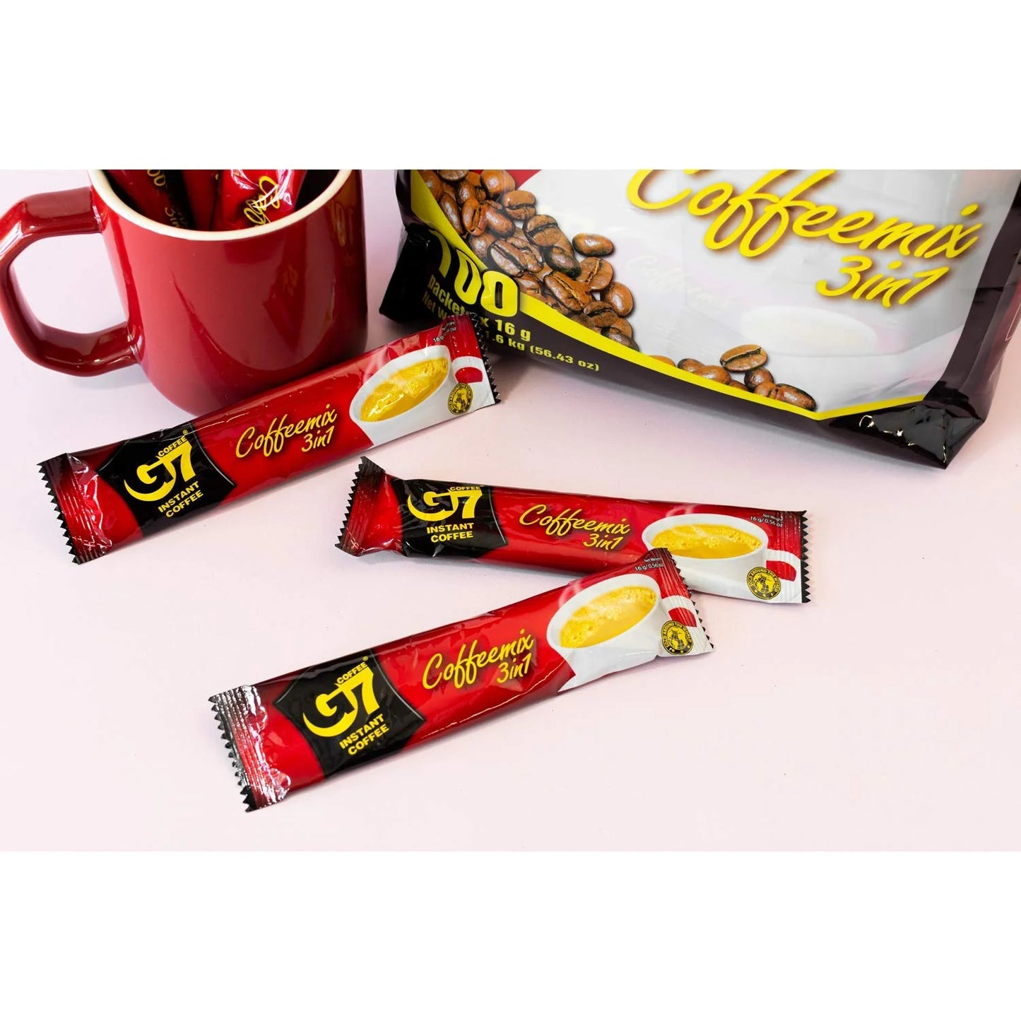 Trung Nguyen Coffee G7 3-in-1 Instant Coffee - 100 Sticks (Cà Phê Trung Nguyên)