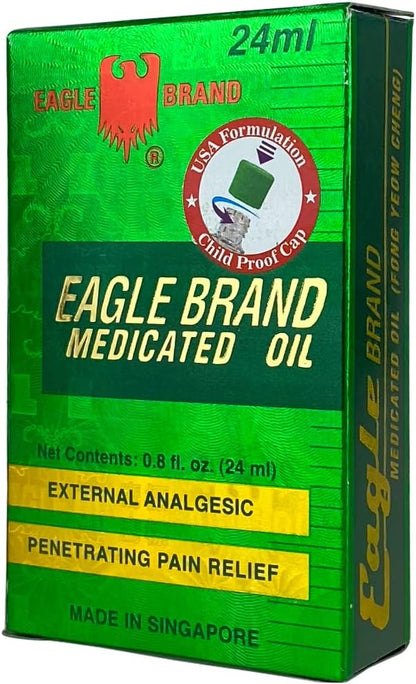 Eagle Brand Medicated Oil - 24ml (Dầu Gió Con Ó)