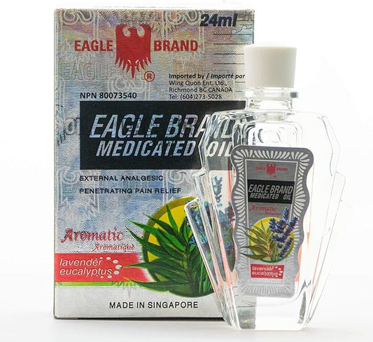 Eagle Brand Medicated Oil, Aromatic - Lavender Eucalyptus - 24ml (Dầu Gió Con Ó)