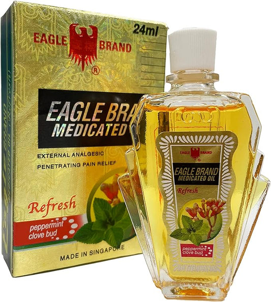 Eagle Brand Medicated Oil, Refresh-Peppermint Clove Bud - 24ml (Dầu Gió Con Ó)