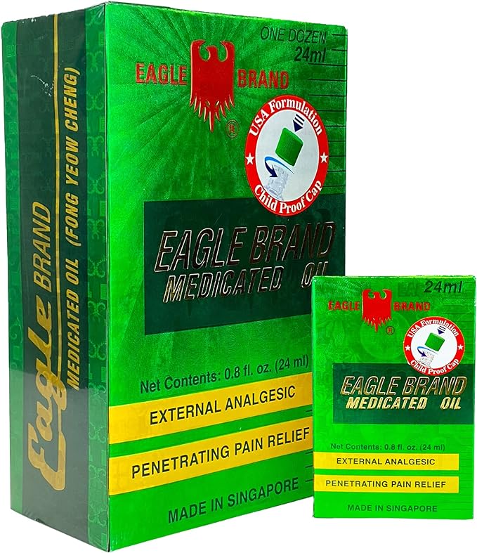 Eagle Brand Medicated Oil - One Dozen (Dầu Gió Con Ó)