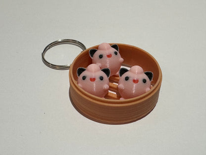 Animal Dim Sum Keychain – Cute 3D Printed Dumpling Animal Charm | Choose Your Favorite Animal