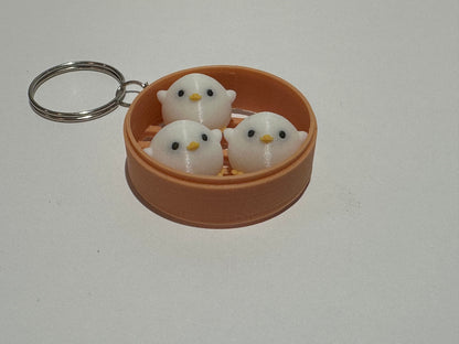 Animal Dim Sum Keychain – Cute 3D Printed Dumpling Animal Charm | Choose Your Favorite Animal