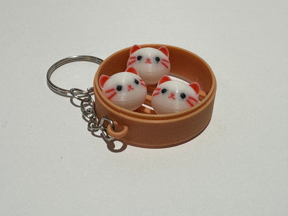Animal Dim Sum Keychain – Cute 3D Printed Dumpling Animal Charm | Choose Your Favorite Animal