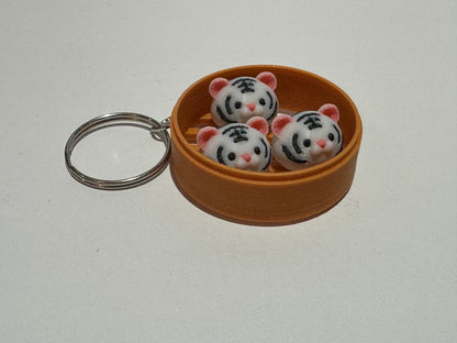 Animal Dim Sum Keychain – Cute 3D Printed Dumpling Animal Charm | Choose Your Favorite Animal