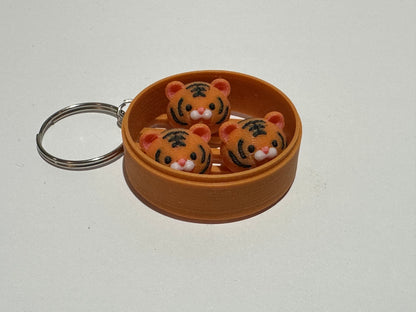 Animal Dim Sum Keychain – Cute 3D Printed Dumpling Animal Charm | Choose Your Favorite Animal