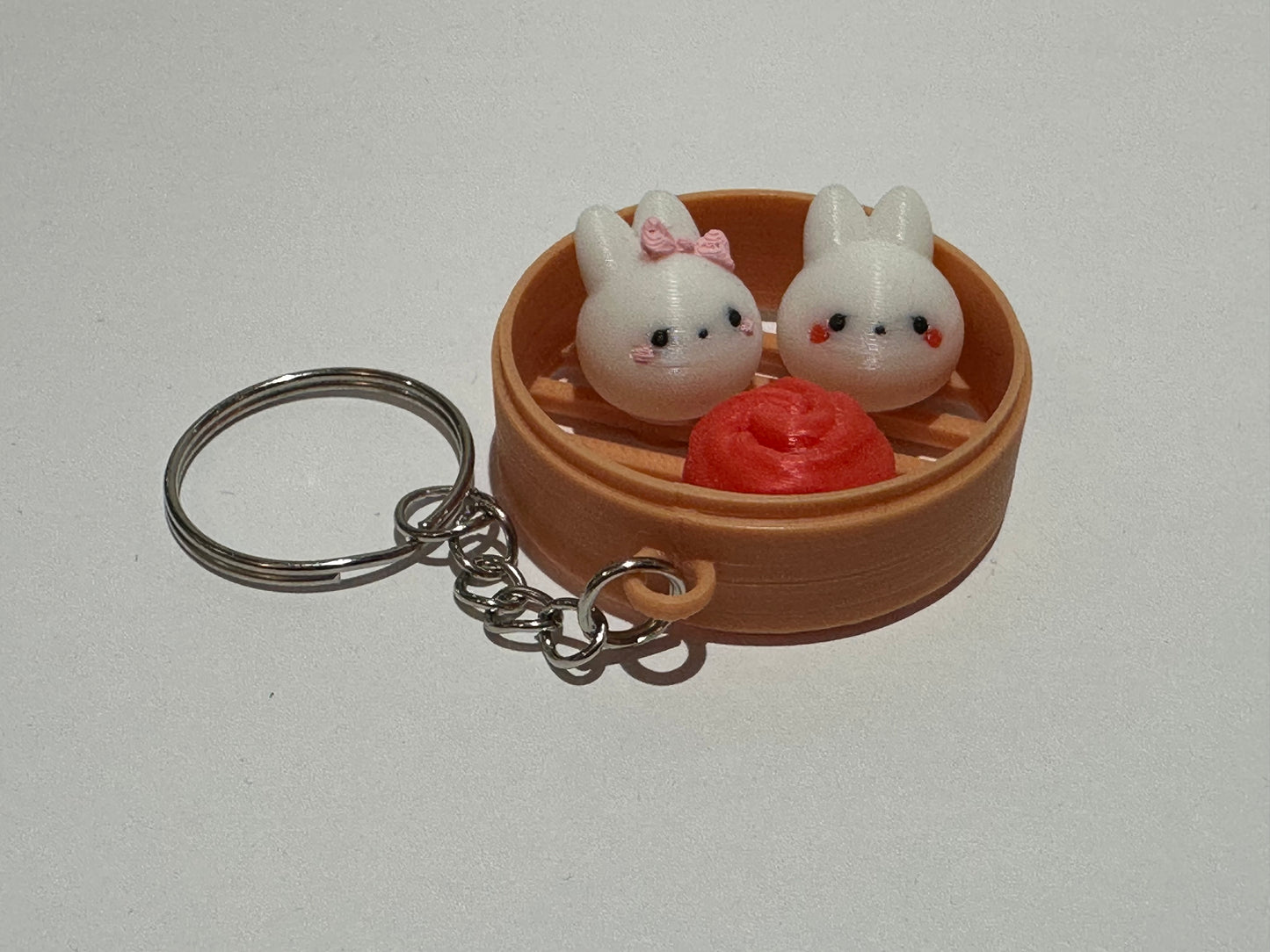 Animal Dim Sum Keychain – Cute 3D Printed Dumpling Animal Charm | Choose Your Favorite Animal