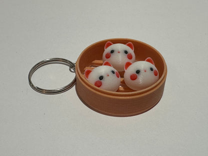 Animal Dim Sum Keychain – Cute 3D Printed Dumpling Animal Charm | Choose Your Favorite Animal