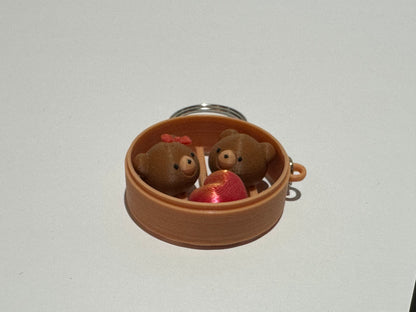 Animal Dim Sum Keychain – Cute 3D Printed Dumpling Animal Charm | Choose Your Favorite Animal