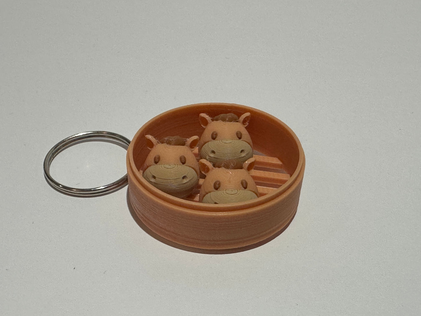 Animal Dim Sum Keychain – Cute 3D Printed Dumpling Animal Charm | Choose Your Favorite Animal