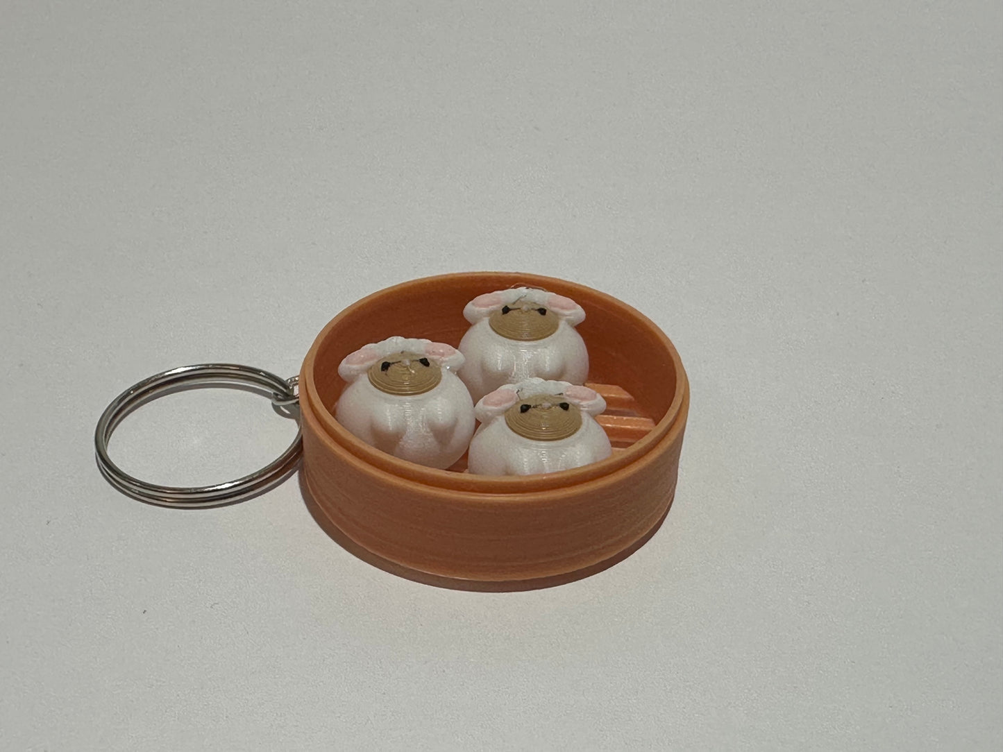 Animal Dim Sum Keychain – Cute 3D Printed Dumpling Animal Charm | Choose Your Favorite Animal