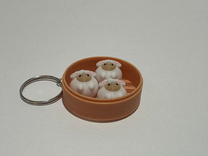 Animal Dim Sum Keychain – Cute 3D Printed Dumpling Animal Charm | Choose Your Favorite Animal