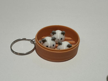 Animal Dim Sum Keychain – Cute 3D Printed Dumpling Animal Charm | Choose Your Favorite Animal