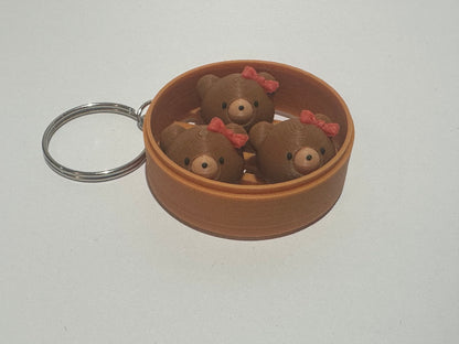 Animal Dim Sum Keychain – Cute 3D Printed Dumpling Animal Charm | Choose Your Favorite Animal