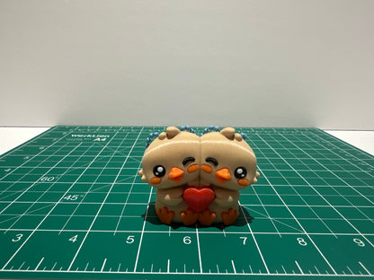 Magnetic Animal Keychain Couple – 3D Printed PLA Matching Keychains (Set of 2)