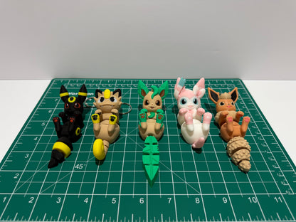 3D Printed Articulated Fox Keychains | 4" Flexible Animal Fidget Toys (Starter/Evolution Set)