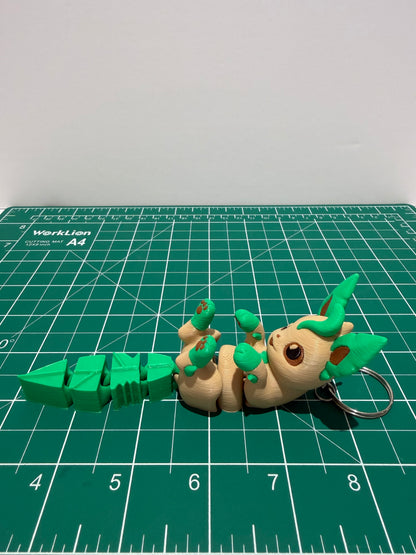 3D Printed Articulated Fox Keychains | 4" Flexible Animal Fidget Toys (Starter/Evolution Set)