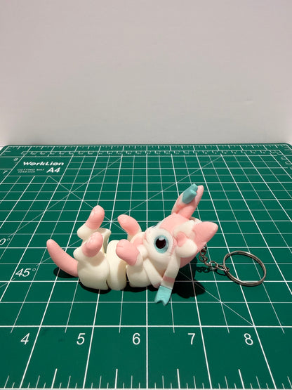 3D Printed Articulated Fox Keychains | 4" Flexible Animal Fidget Toys (Starter/Evolution Set)