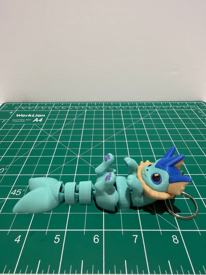 3D Printed Articulated Fox Keychains | 4" Flexible Animal Fidget Toys (Starter/Evolution Set)