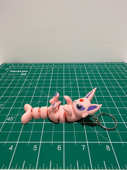 3D Printed Articulated Fox Keychains | 4" Flexible Animal Fidget Toys (Starter/Evolution Set)