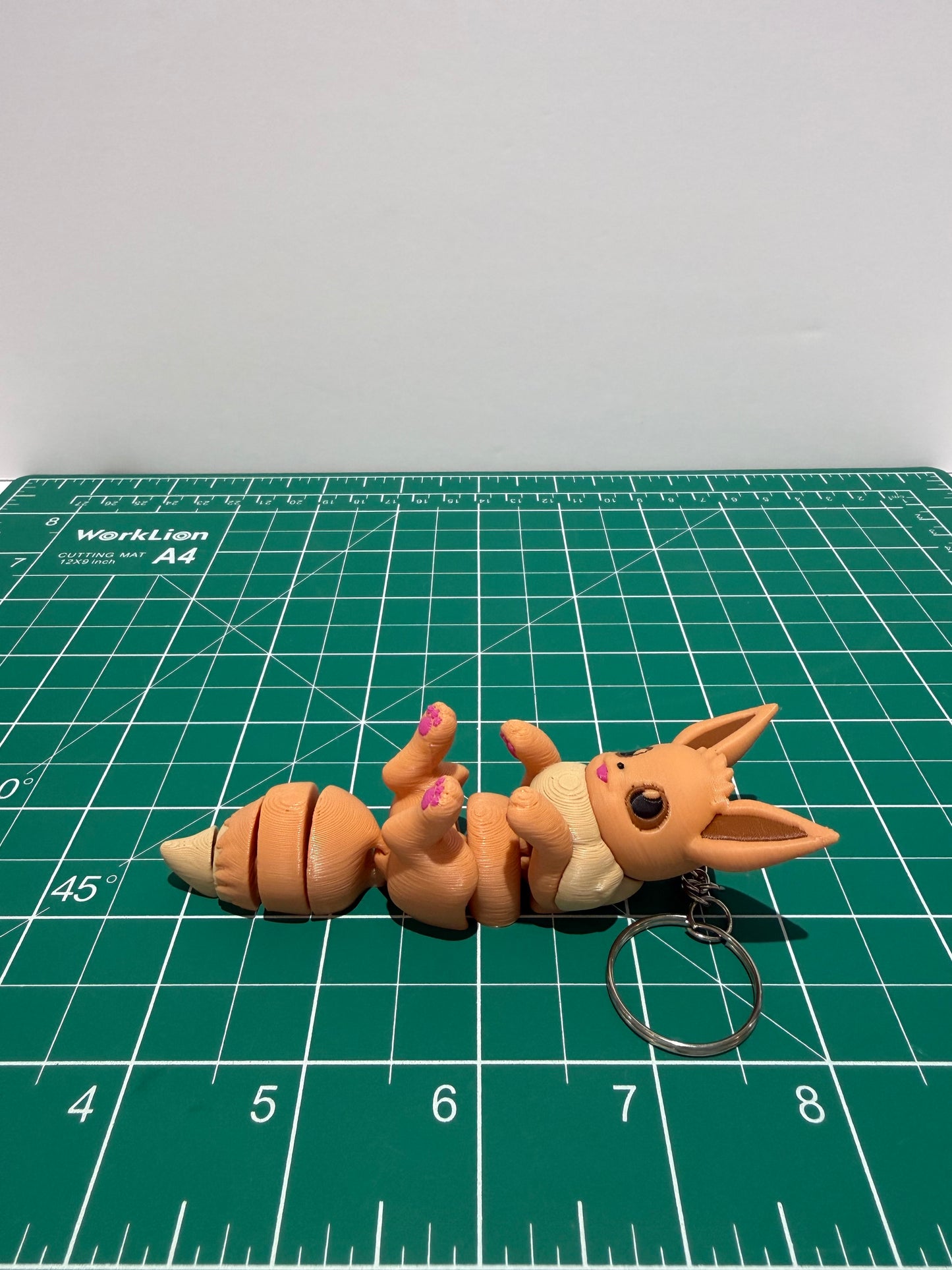 3D Printed Articulated Fox Keychains | 4" Flexible Animal Fidget Toys (Starter/Evolution Set)