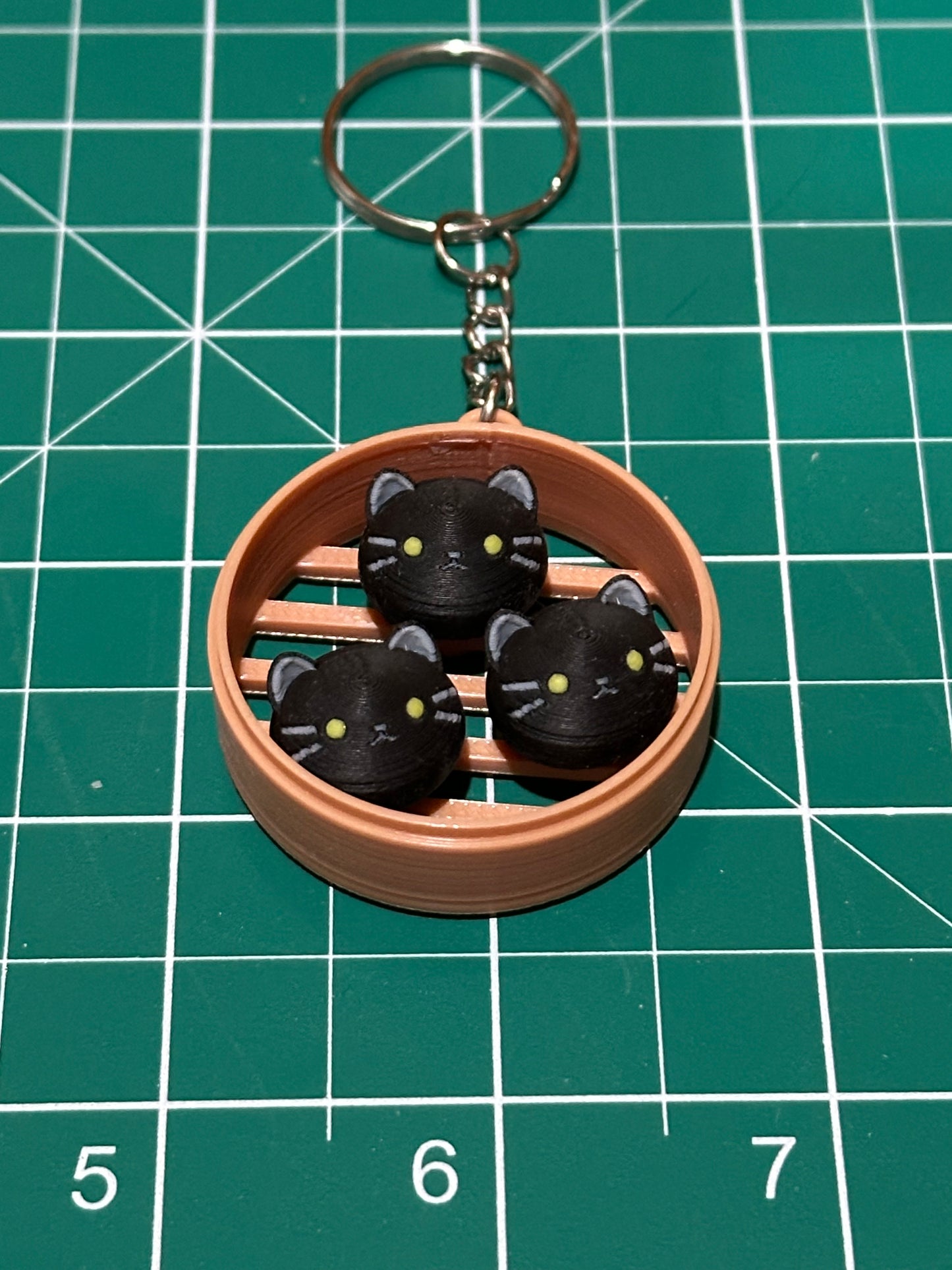 Cute Animal in Dim Sum Tray Keychains