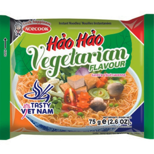 Acecook Hao Hao Vegetarian Flavor Instant Noodles - 2.6oz (Mì Chay Hảo Hảo)