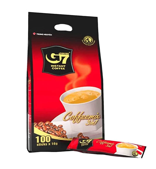 Trung Nguyen Coffee G7 3-in-1 Instant Coffee - 100 Sticks (Cà Phê Trung Nguyên)