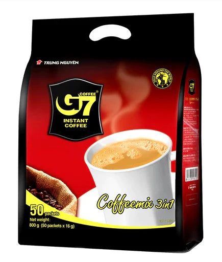 Trung Nguyen Coffee G7 3-in-1 Instant Coffee - 50 Packets (Cà Phê Trung Nguyên)